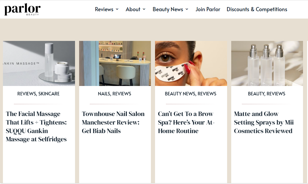 Brow Spa Featured on Parlor Beauty Blog!